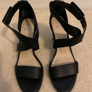 Black heels with straps